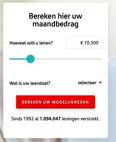 persoonlijke lening afsluiten